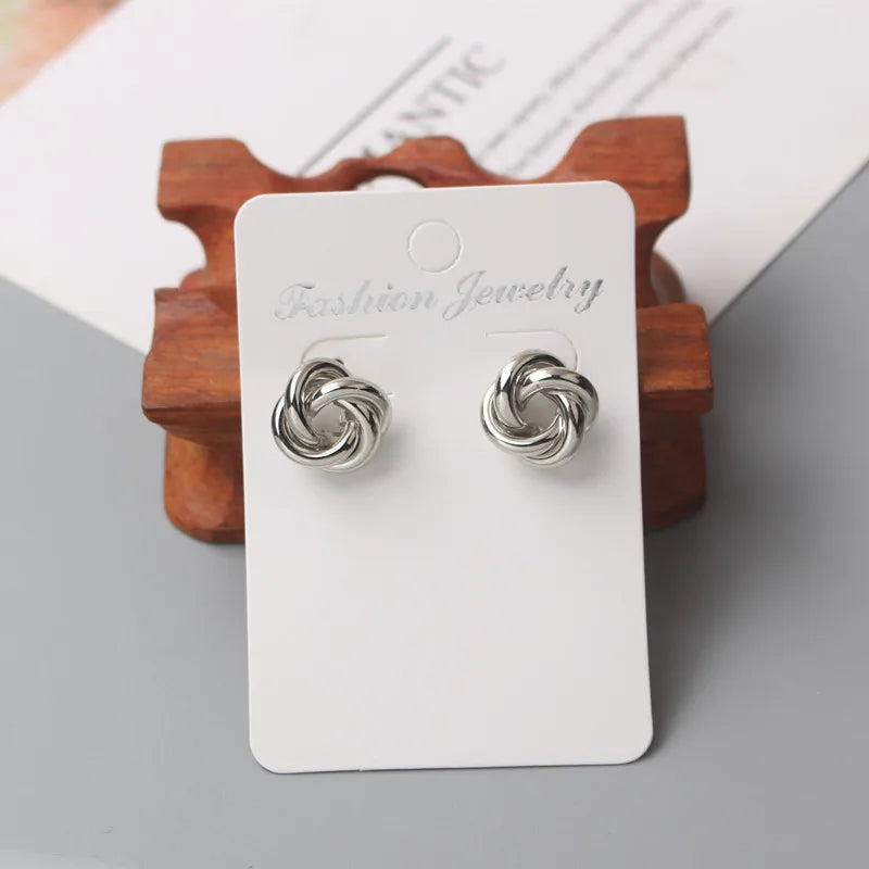 Tiny Metal Stud Earrings for Women