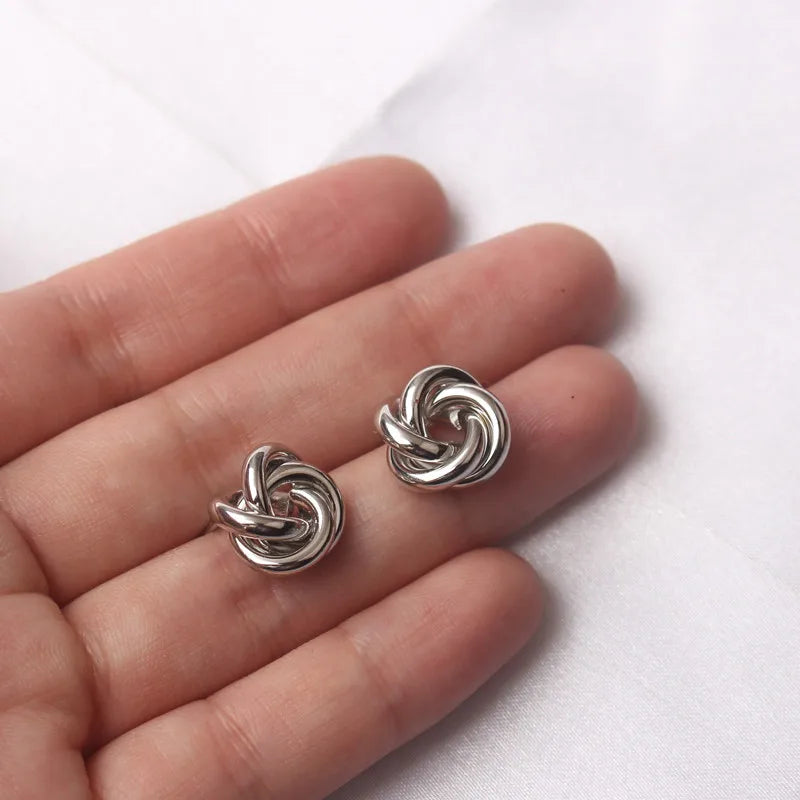 Tiny Metal Stud Earrings for Women