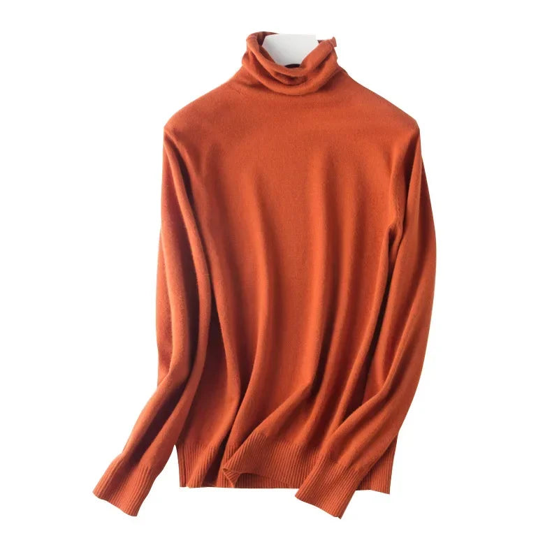 Autumn Winter Sweater Turtleneck Slim Fit