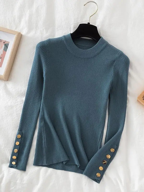 2025 women thick sweater pullovers khaki casual autumn winter