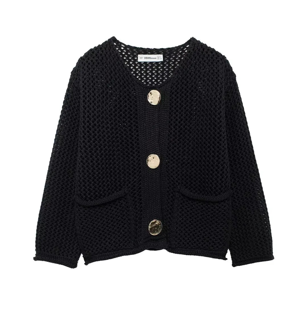 TRAF Autumn Winter Knitted Cardigans For Women