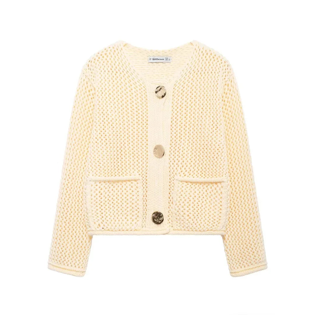 TRAF Autumn Winter Knitted Cardigans For Women