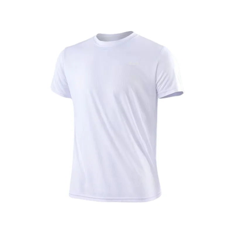 Men's Quick Dry Short Sleeve Gym Running Moisture Wicking Round Neck T-Shirt