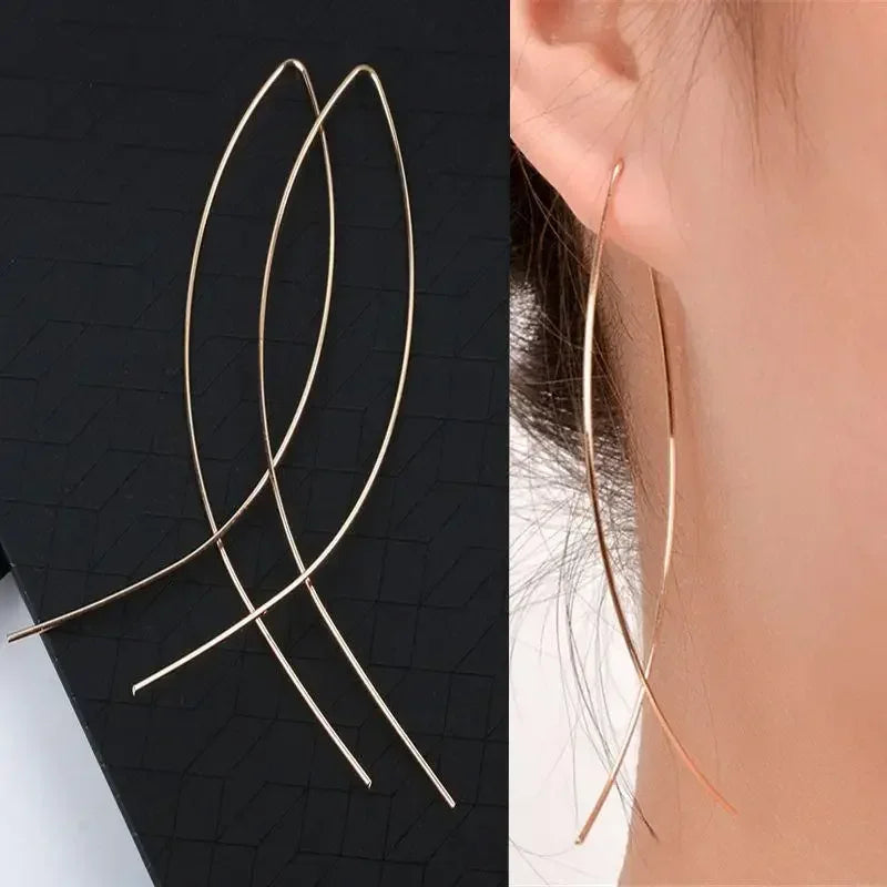 New Trend Simulation Pearl Long Earrings