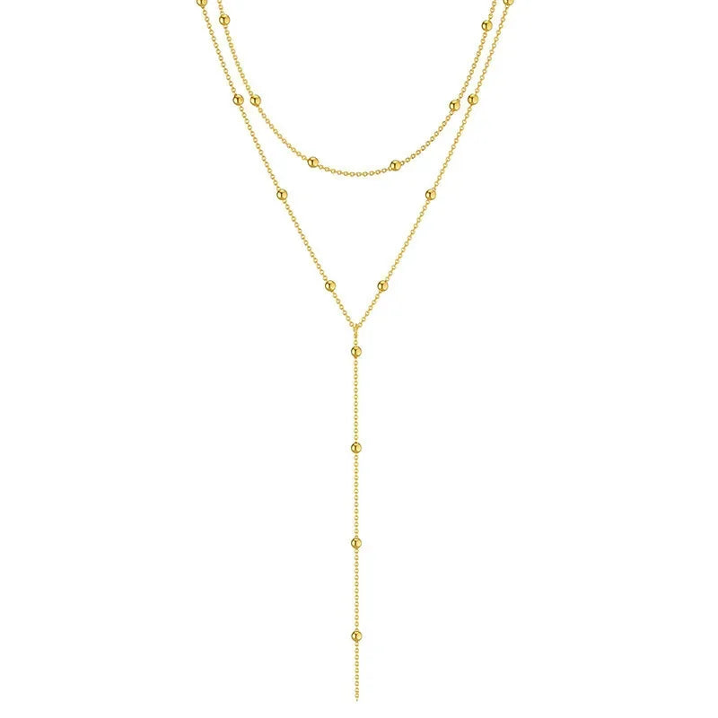 Gold Plated Lariat Necklace