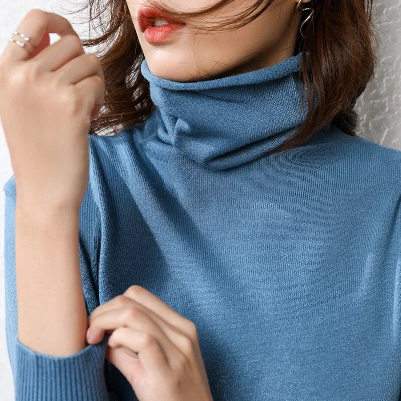 Autumn Winter Sweater Turtleneck Slim Fit