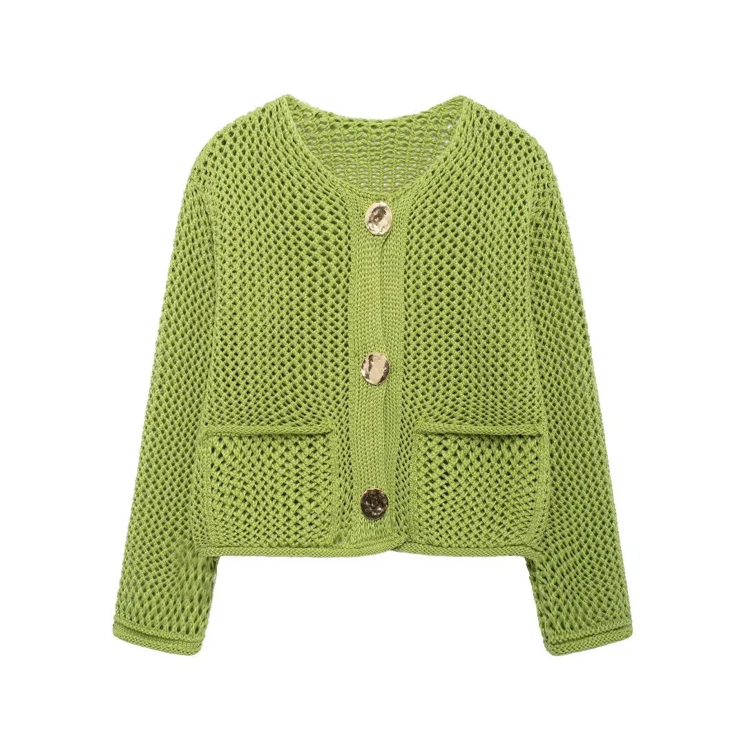 TRAF Autumn Winter Knitted Cardigans For Women