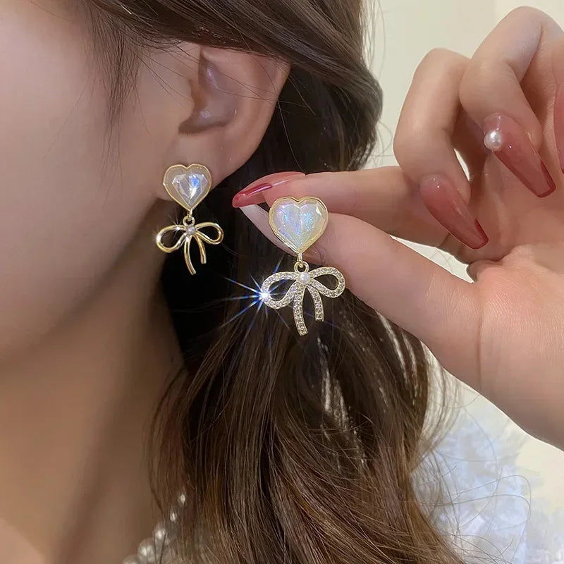 New Trend Simulation Pearl Long Earrings