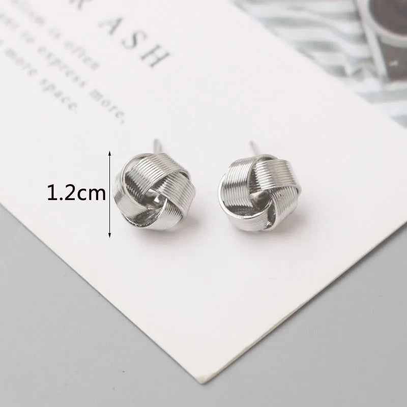 Tiny Metal Stud Earrings for Women