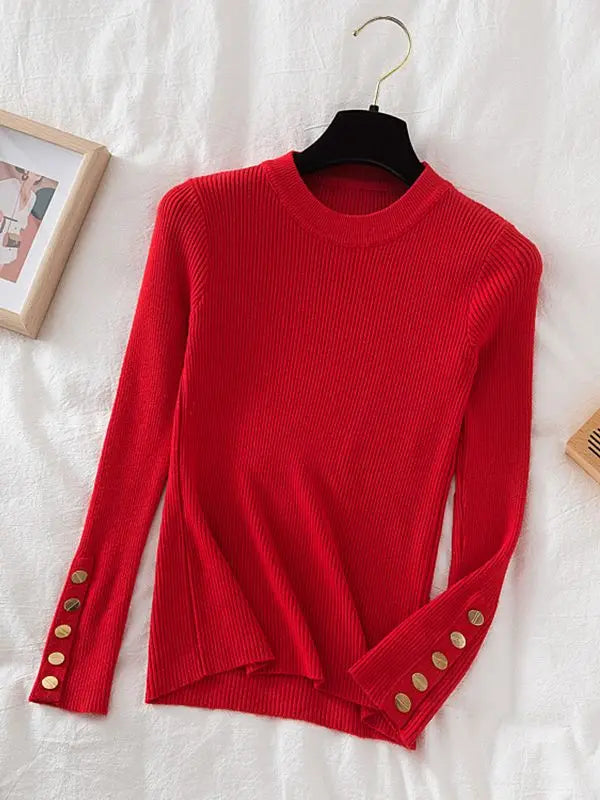 2025 women thick sweater pullovers khaki casual autumn winter