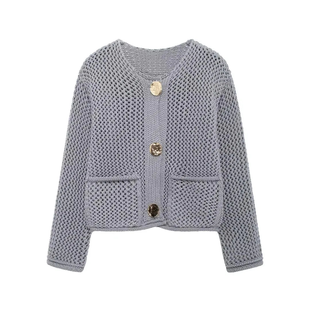 TRAF Autumn Winter Knitted Cardigans For Women