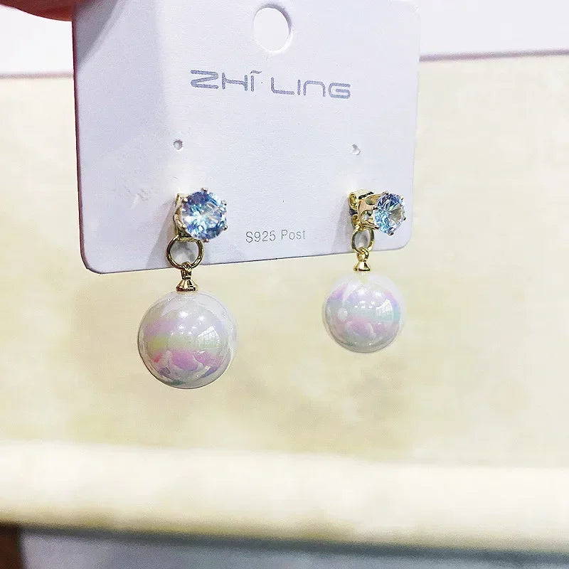 New Trend Simulation Pearl Long Earrings