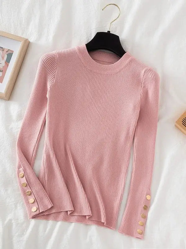 2025 women thick sweater pullovers khaki casual autumn winter