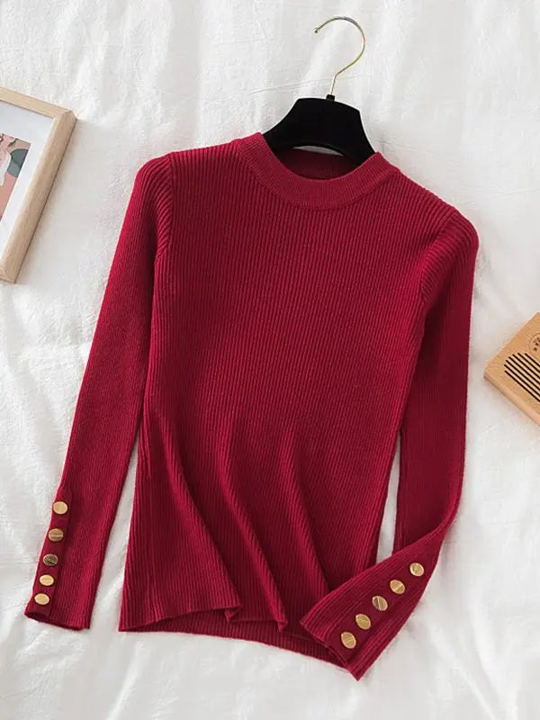 2025 women thick sweater pullovers khaki casual autumn winter