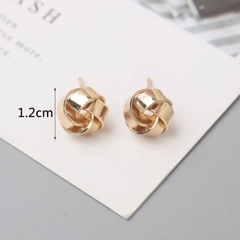 Tiny Metal Stud Earrings for Women